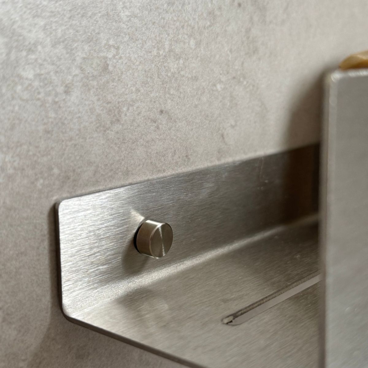 Duschablage aus gebürstetem Edelstahl | Wandmontage mit Schrauben & Dübeln | Minimalistisches Duschregal