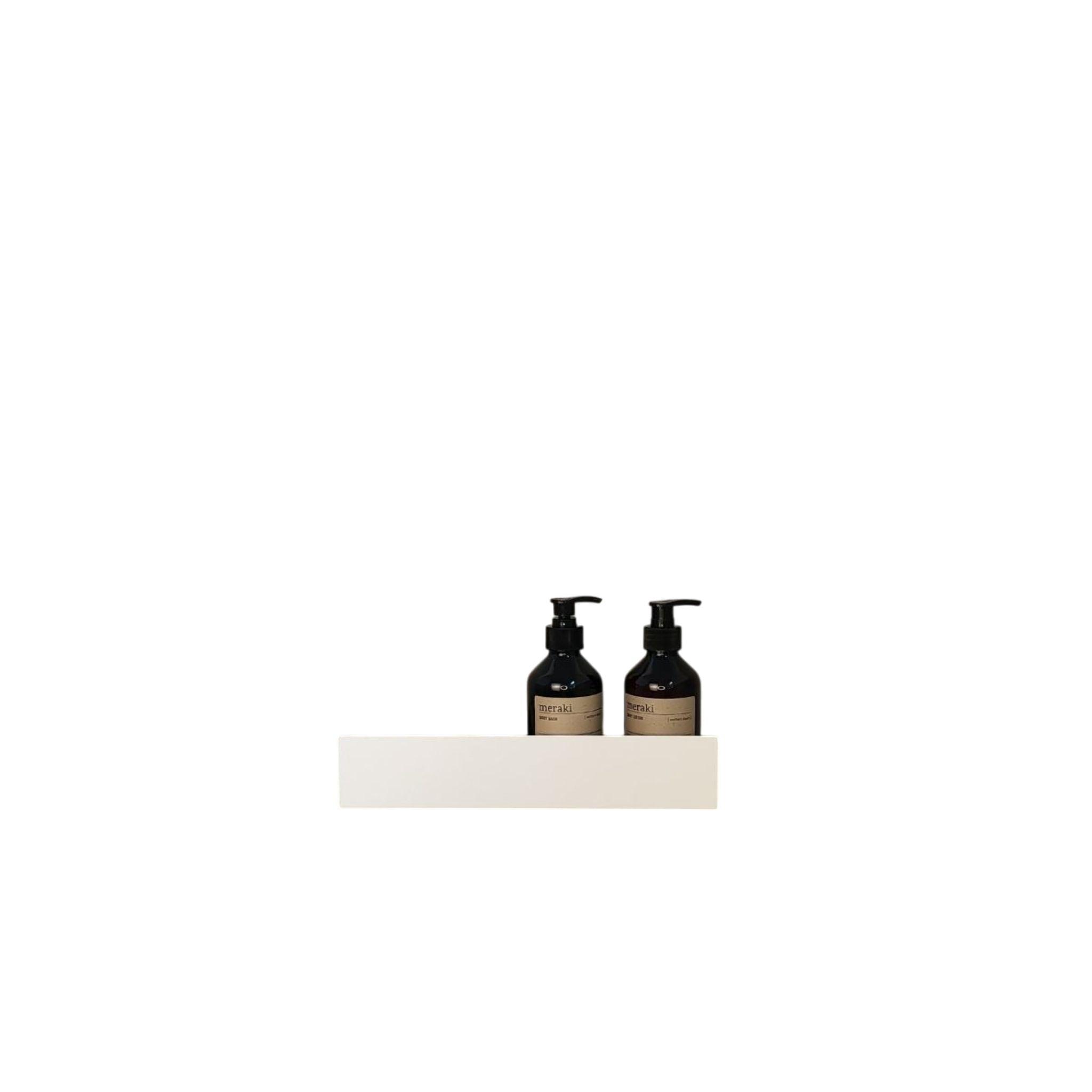 Duschablage mit Shampoo und Seife, modern und rostfrei freigestellt