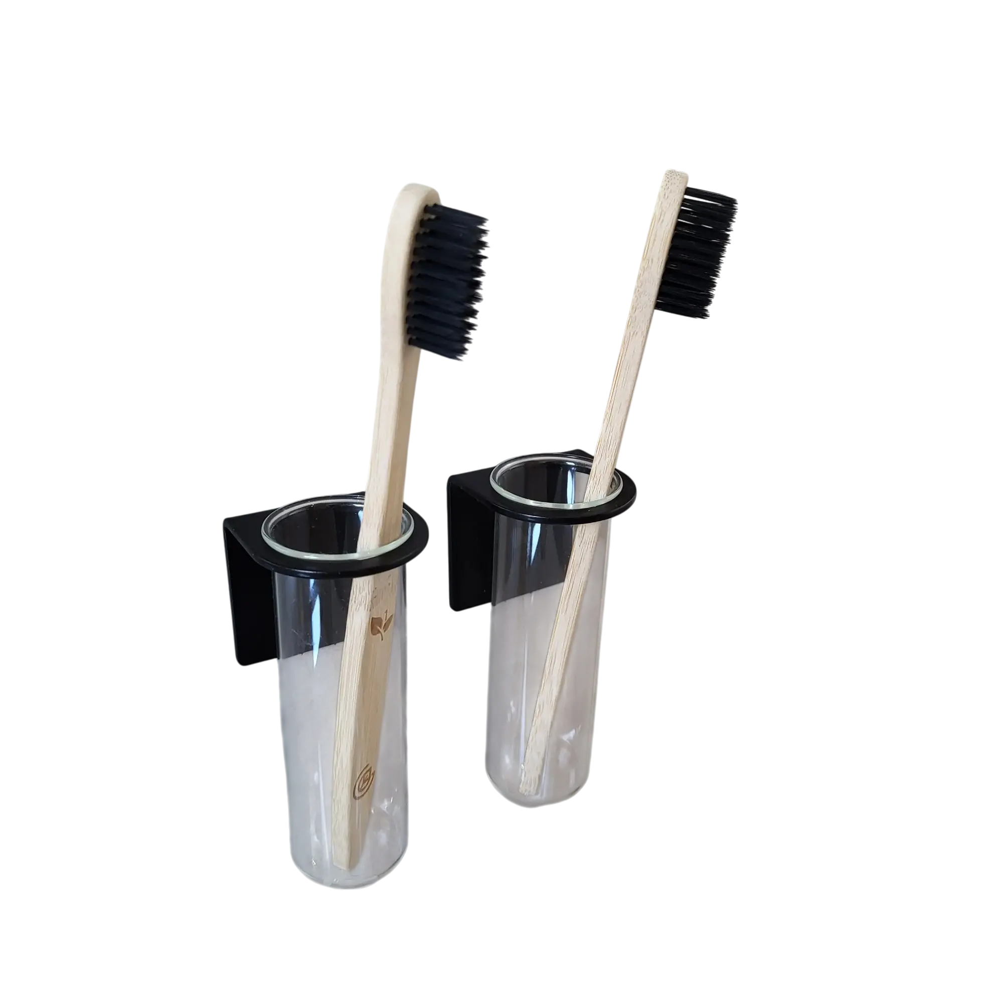 Zahnbürstenhalter aus Metall & Glas – Minimalistisch & Hygienisch | Einzel- & Set-Optionen (1–5 Stück)